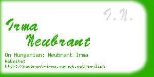 irma neubrant business card